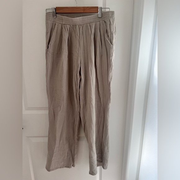 Women’s beige cotton pants size large - Picture 2 of 9